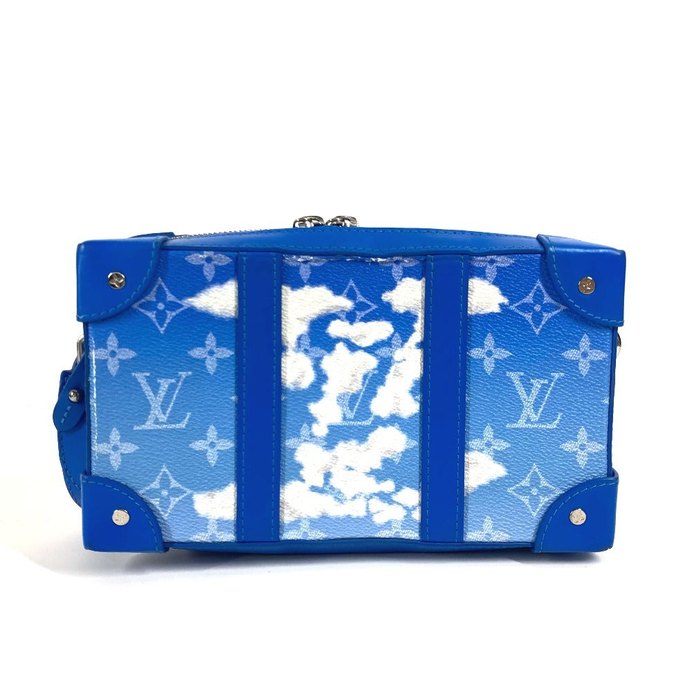Louis Vuitton Shoulder Bag M45432 Leather Blue Monogram Clouds Soft Trunk Wallet
