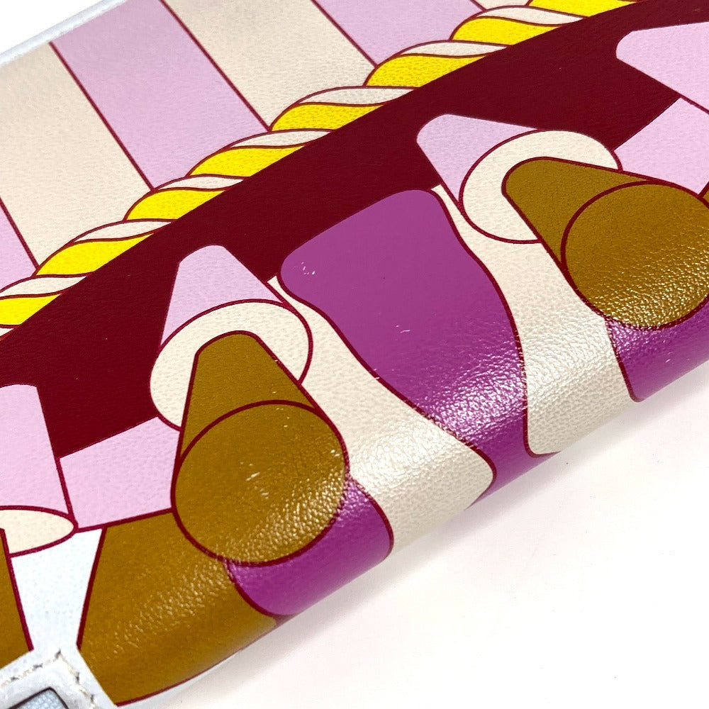 Hermes Long Wallet Purse Swift Multicolor Azap Long Silk In Long La Patisserie Unisex(Unisex)