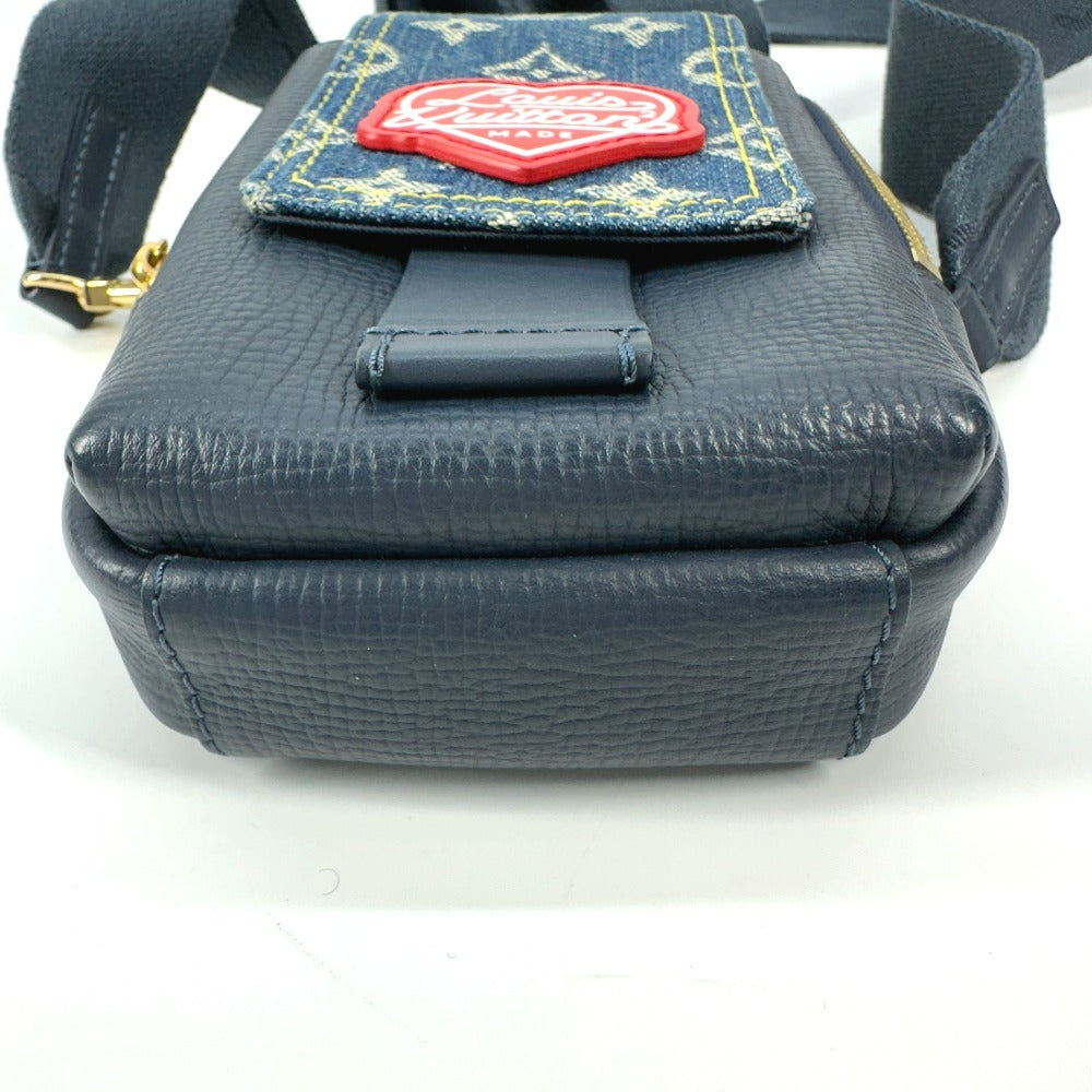 Louis Vuitton Shoulder Bag M81060 Denim, Leather Blue Monogram Denim Nigo Collaboration Double