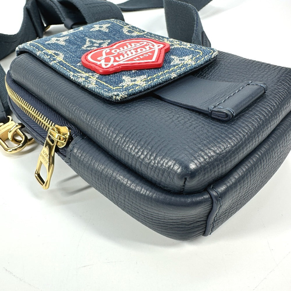 Louis Vuitton Shoulder Bag M81060 Denim, Leather Blue Monogram Denim Nigo Collaboration Double