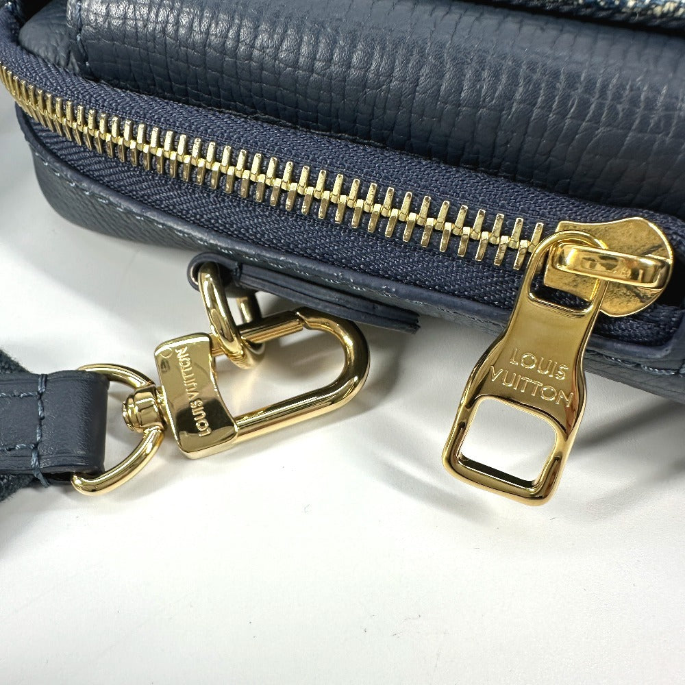 Louis Vuitton Shoulder Bag M81060 Denim, Leather Blue Monogram Denim Nigo Collaboration Double