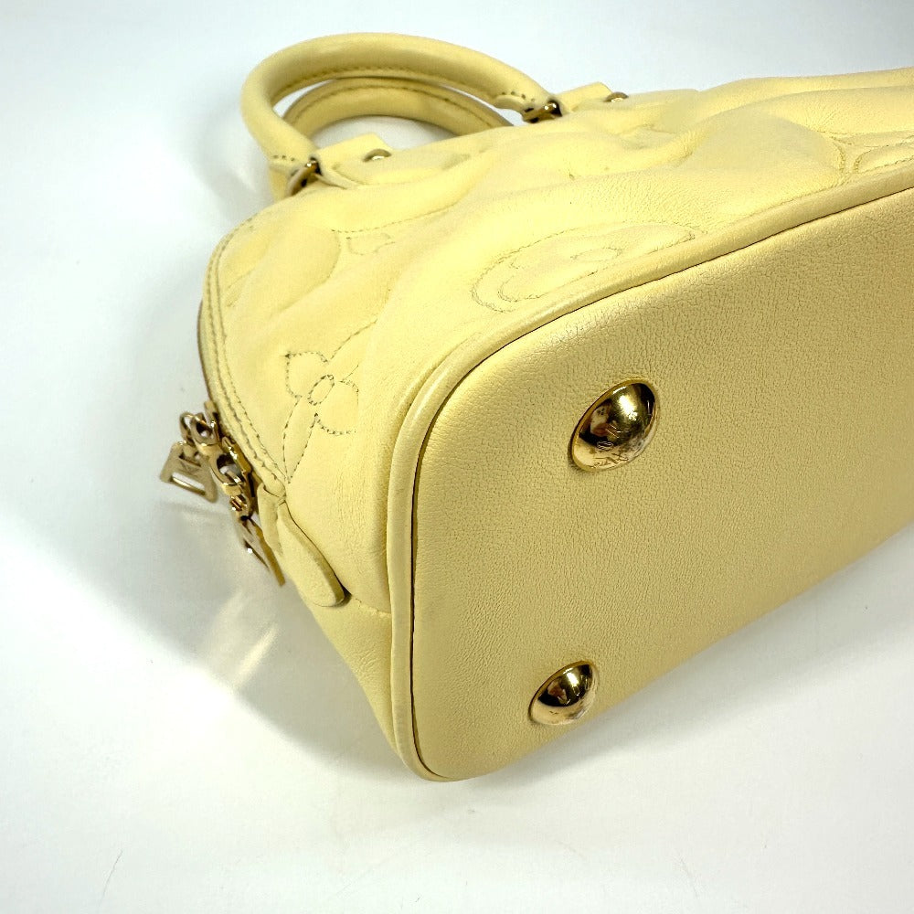 Louis Vuitton Shoulder Bag M59821 Leather Yellow Soft Bubble Gram Alma Soft Bb Women