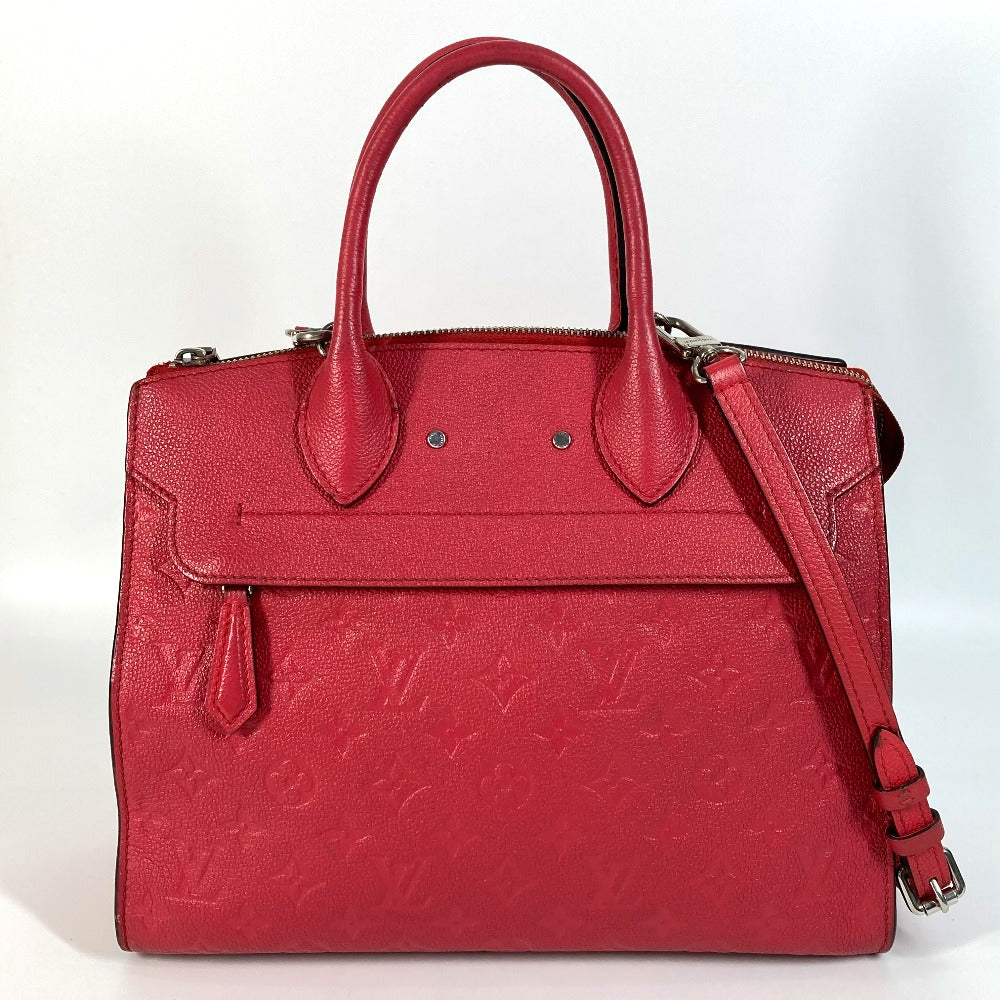 Louis Vuitton Handbag M42711 Monogram Ann Platt Leather Red Type Monogram Ann Platt Ponneuf Mm