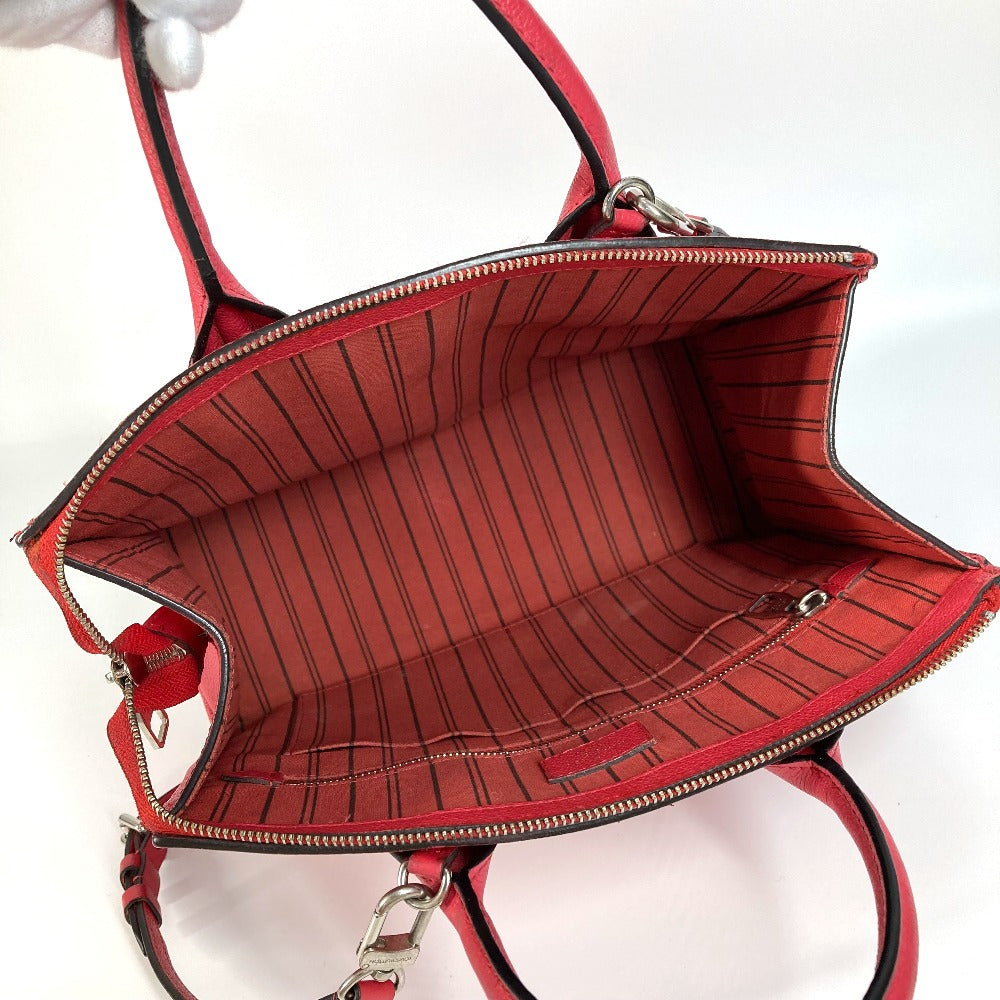 Louis Vuitton Handbag M42711 Monogram Ann Platt Leather Red Type Monogram Ann Platt Ponneuf Mm