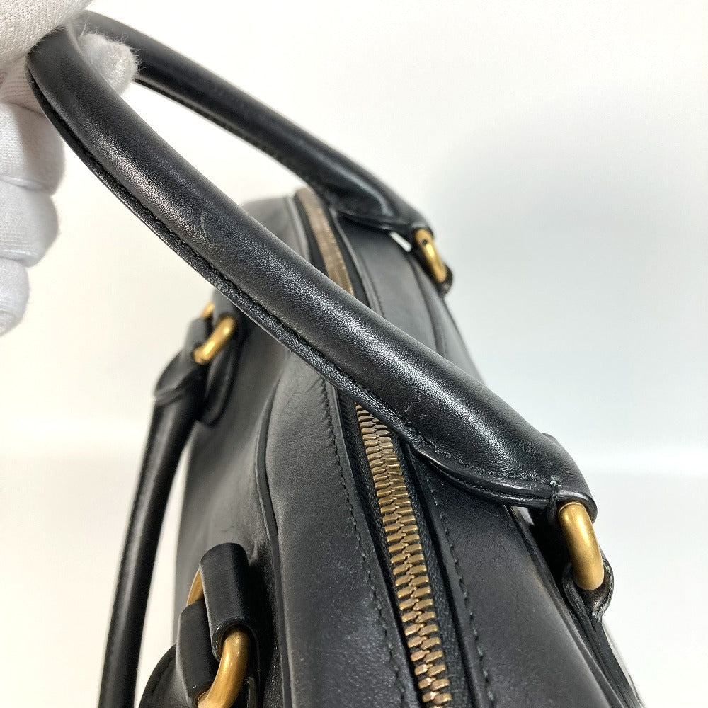 Gucci Boston Duffel Bag 450999 Leather Black Business Bag Snake Logo Snake