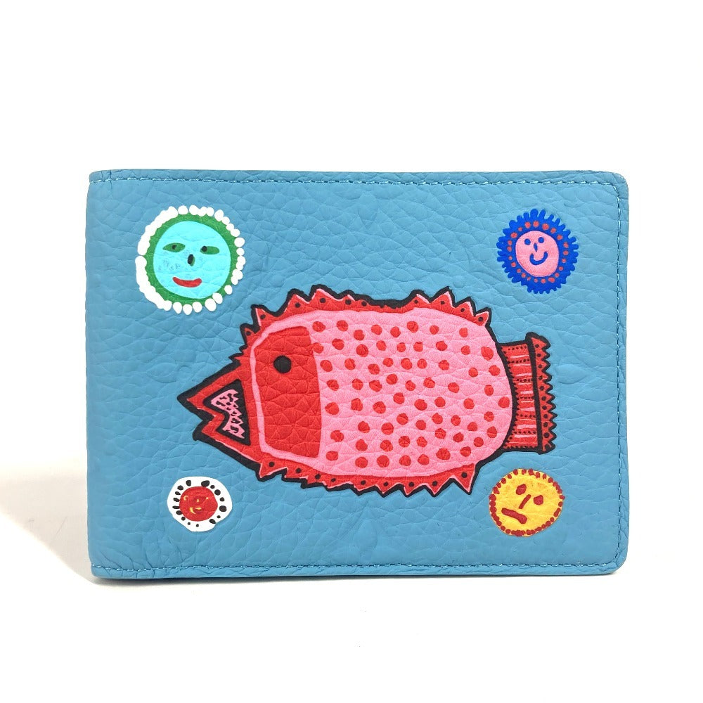 Louis Vuitton Folded Wallet M82087 Taurillon Clemence Leather Blue Yayoi Kusama Lvxyk Portefeuille