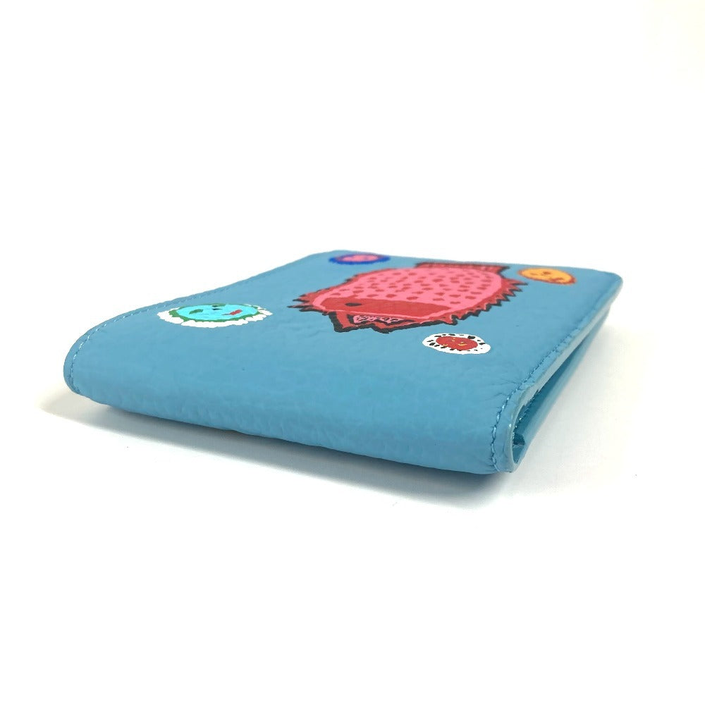 Louis Vuitton Folded Wallet M82087 Taurillon Clemence Leather Blue Yayoi Kusama Lvxyk Portefeuille