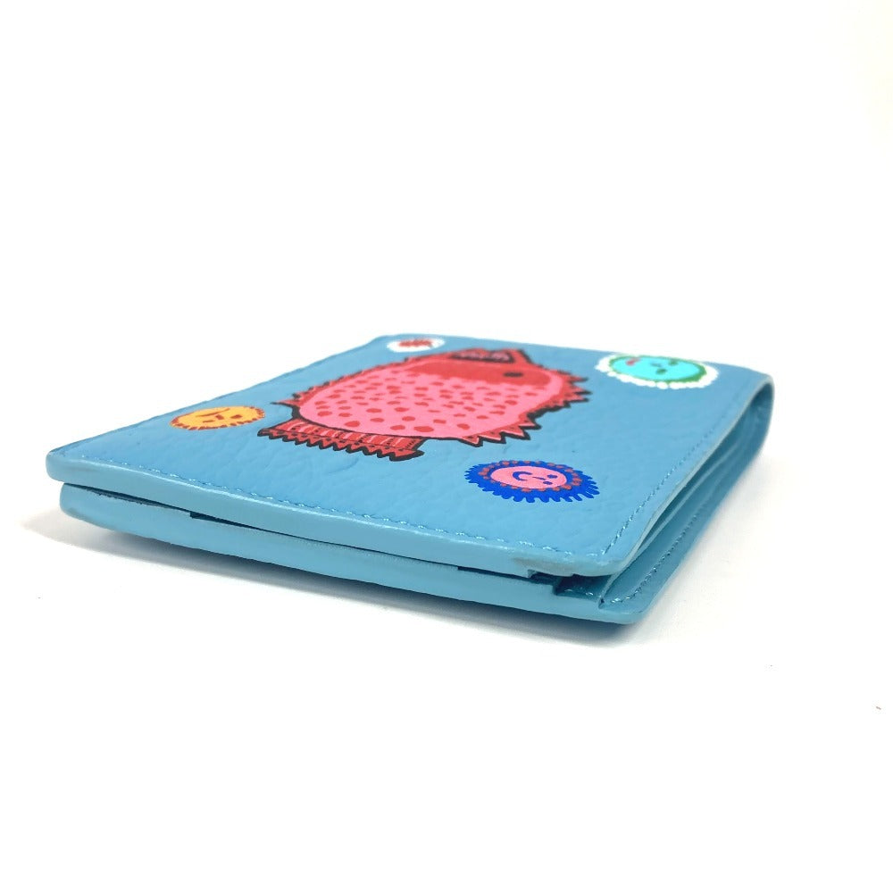 Louis Vuitton Folded Wallet M82087 Taurillon Clemence Leather Blue Yayoi Kusama Lvxyk Portefeuille