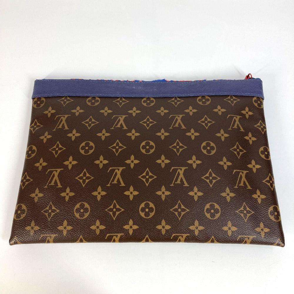 Louis Vuitton Clutch Bag M63048 Monogram Canvas Brown Monogram Pochette Apollo Unisex(Unisex)