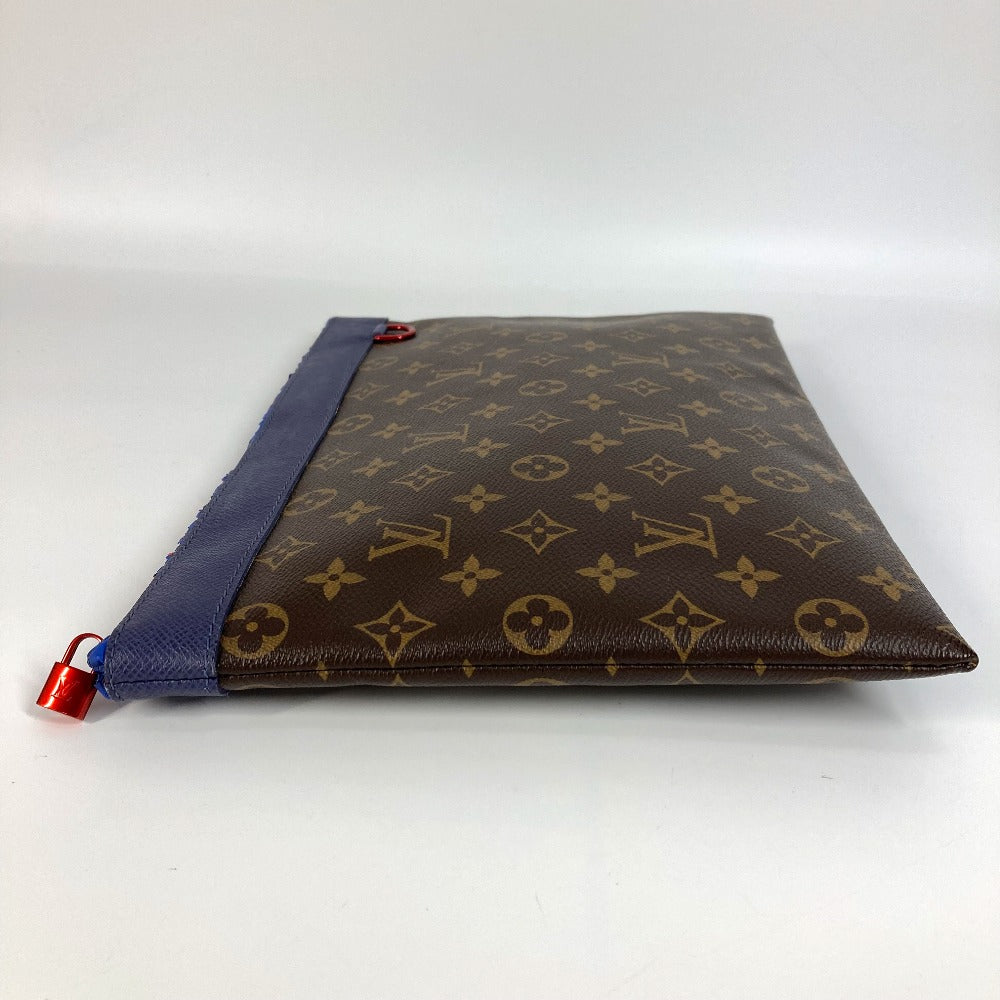 Louis Vuitton Clutch Bag M63048 Monogram Canvas Brown Monogram Pochette Apollo Unisex(Unisex)