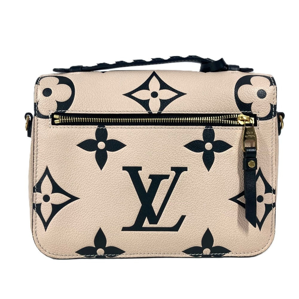 Louis Vuitton Handbag M45384 Monogram Ann Platt Leather Beige Lv Crafty Monogram Empreinte Pochette