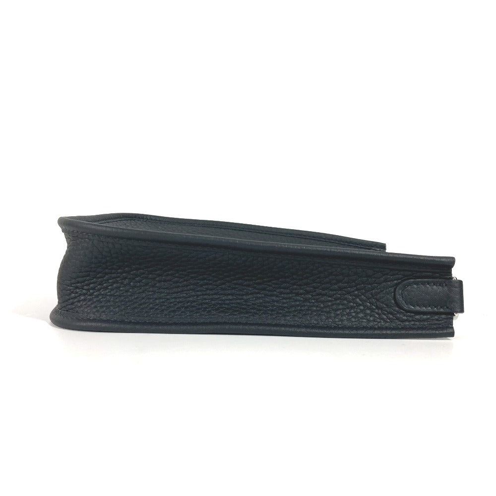 Hermes Shoulder Bag Taurillon Clemence Black Long Evelyn Tpm Amazone Unisex(Unisex)