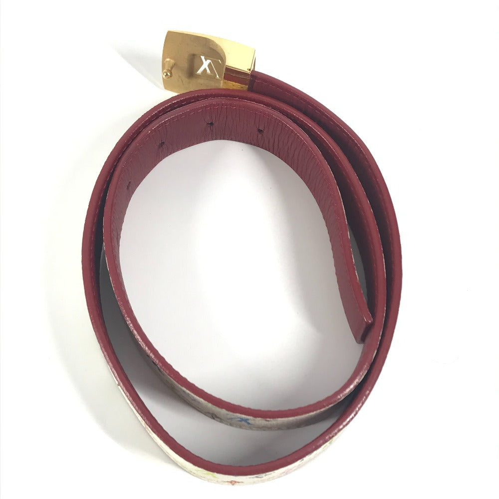 Louis Vuitton Belt M9682W Monogram Multicolor Canvas White Monogram Multicolor Sun Tulle Lv Cut 80