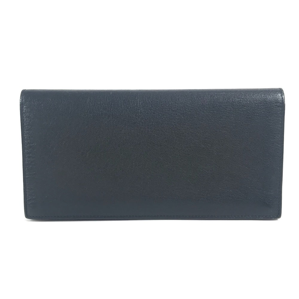 Cartier Long Wallet Purse Leather Black Must Line Logo Mens(Unisex)