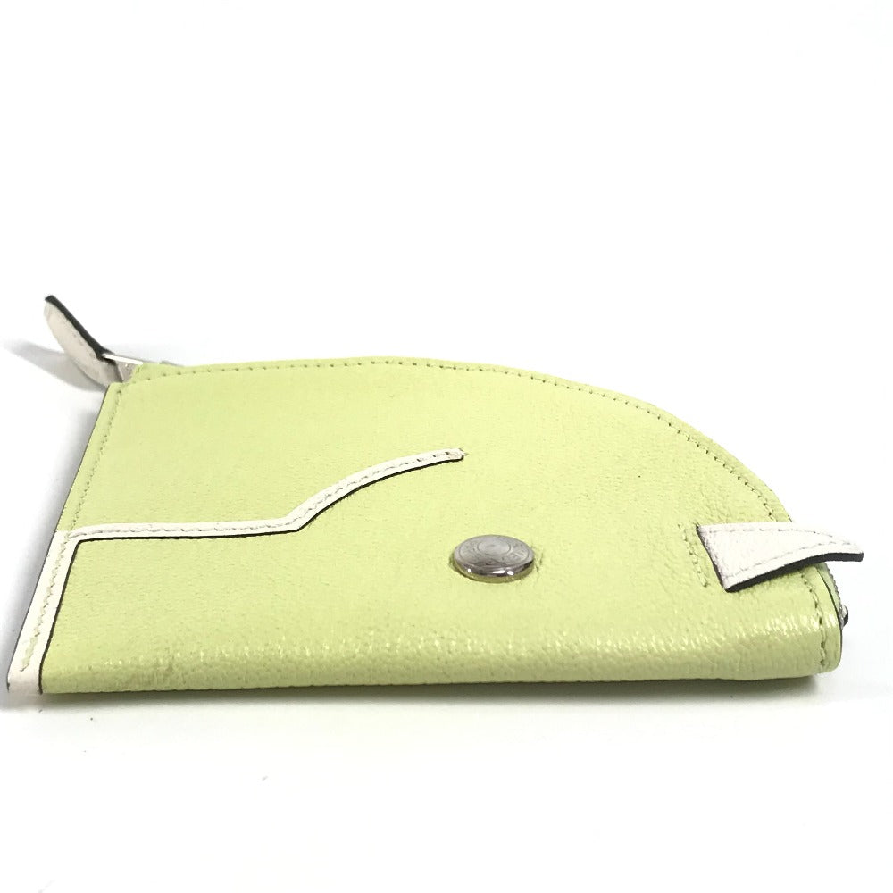 Hermes Coin Case Shave Yellow Horse Cheval Paddock Women