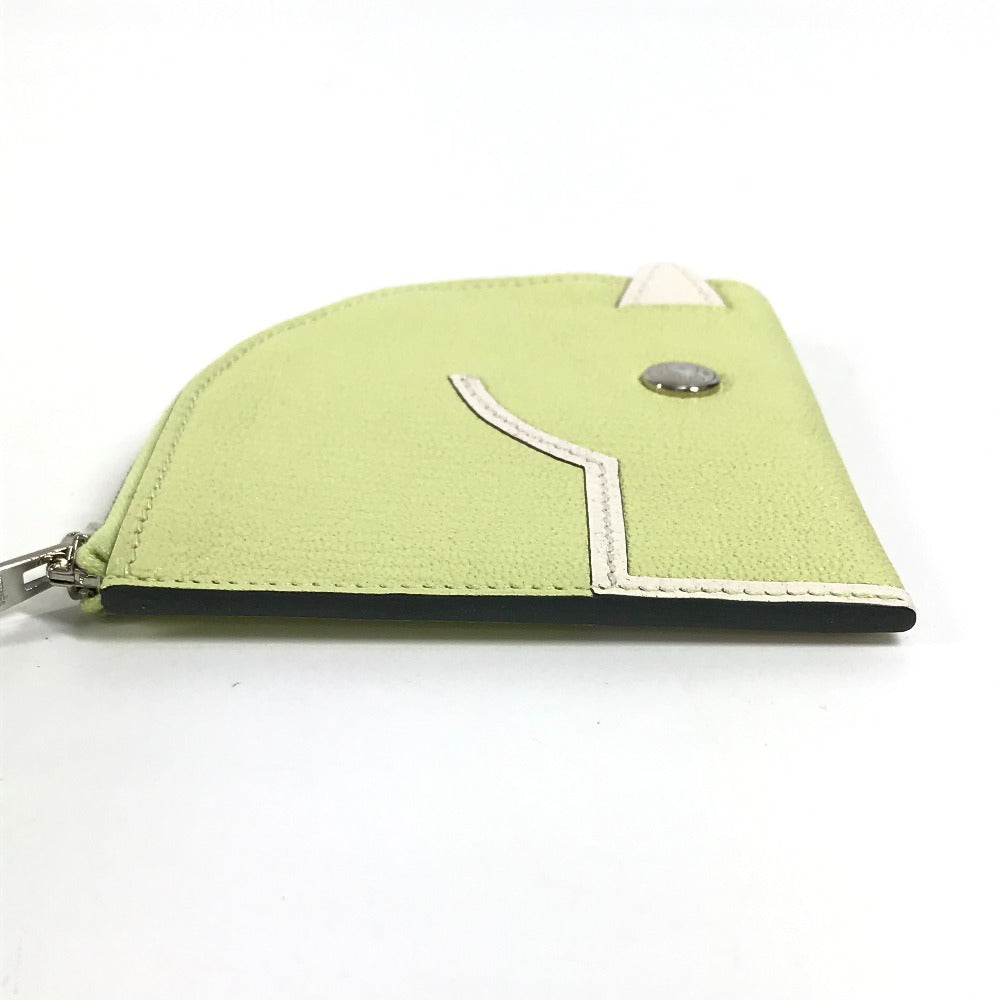 Hermes Coin Case Shave Yellow Horse Cheval Paddock Women