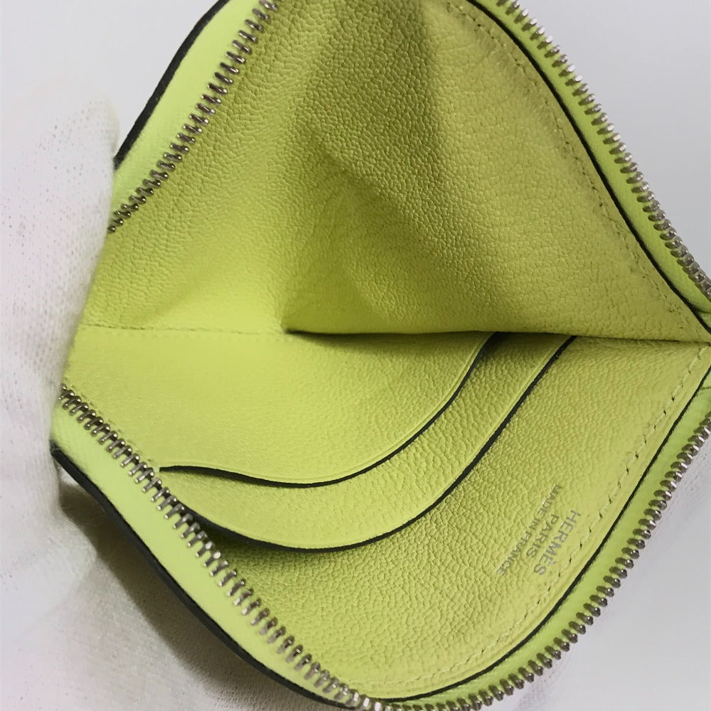 Hermes Coin Case Shave Yellow Horse Cheval Paddock Women