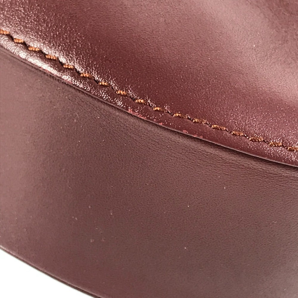 Cartier Clutch Bag Leather Bordeaux Must Line Logo Women