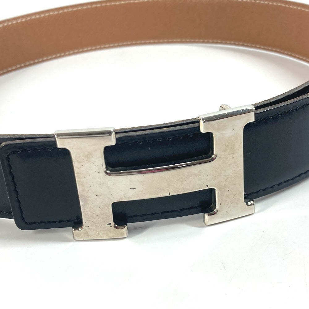 Hermes Belt Epsom, Box Calf Black X Gold H Belt 68
