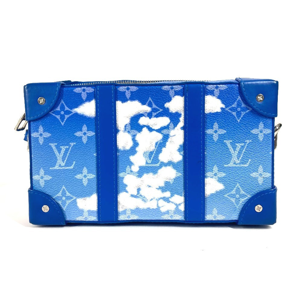Louis Vuitton Shoulder Bag M45432 Leather Blue Monogram Clouds Soft Trunk Wallet Unisex(Unisex)