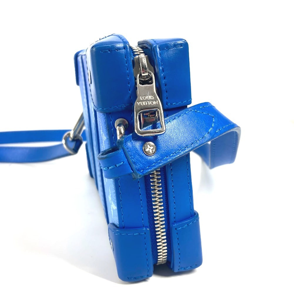 Louis Vuitton Shoulder Bag M45432 Leather Blue Monogram Clouds Soft Trunk Wallet Unisex(Unisex)