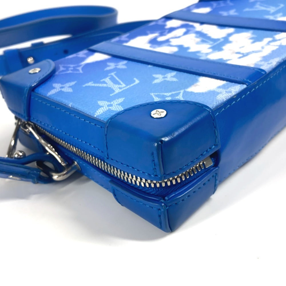 Louis Vuitton Shoulder Bag M45432 Leather Blue Monogram Clouds Soft Trunk Wallet Unisex(Unisex)