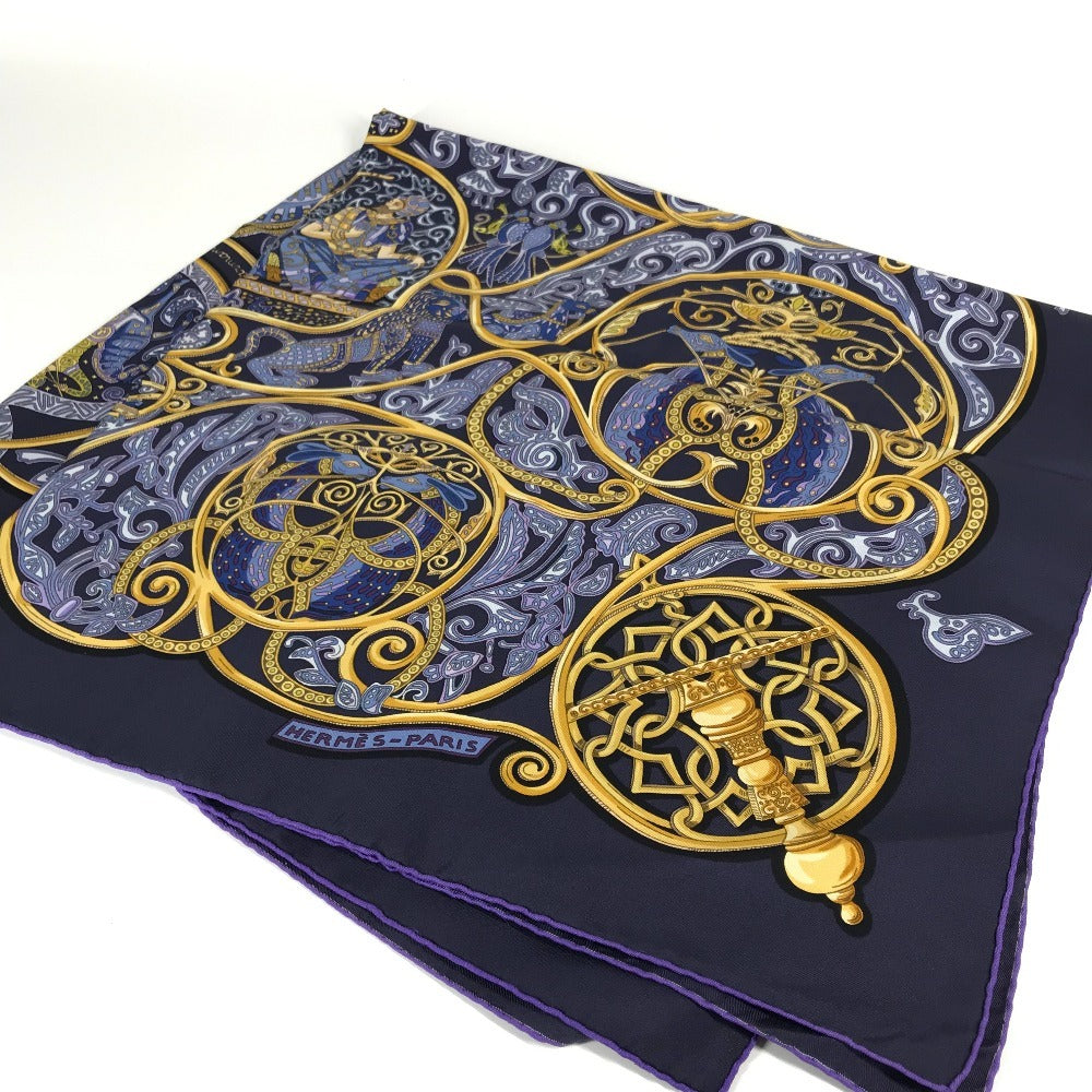 Hermes Scarf Silk Purple Carre90 Carre 90