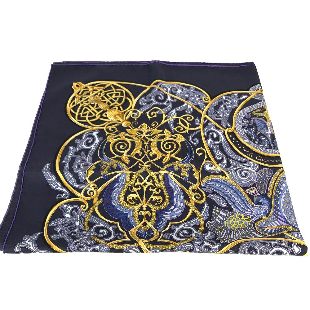 Hermes Scarf Silk Purple Carre90 Carre 90