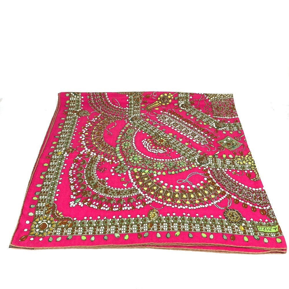 Hermes Scarf Cashmere, Silk Pink Maharaja'S Jewelry Calle Jean 140 Calle Jean 140