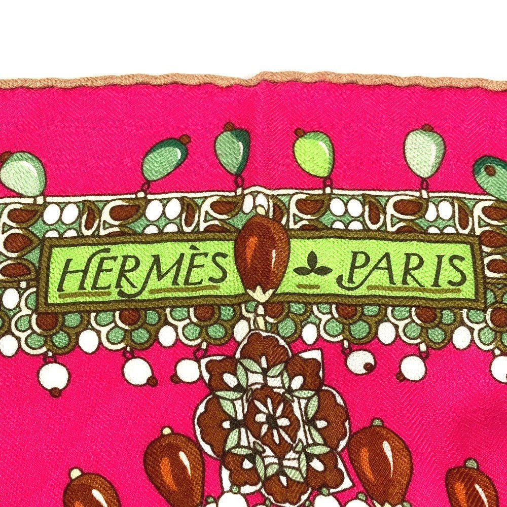 Hermes Scarf Cashmere, Silk Pink Maharaja'S Jewelry Calle Jean 140 Calle Jean 140