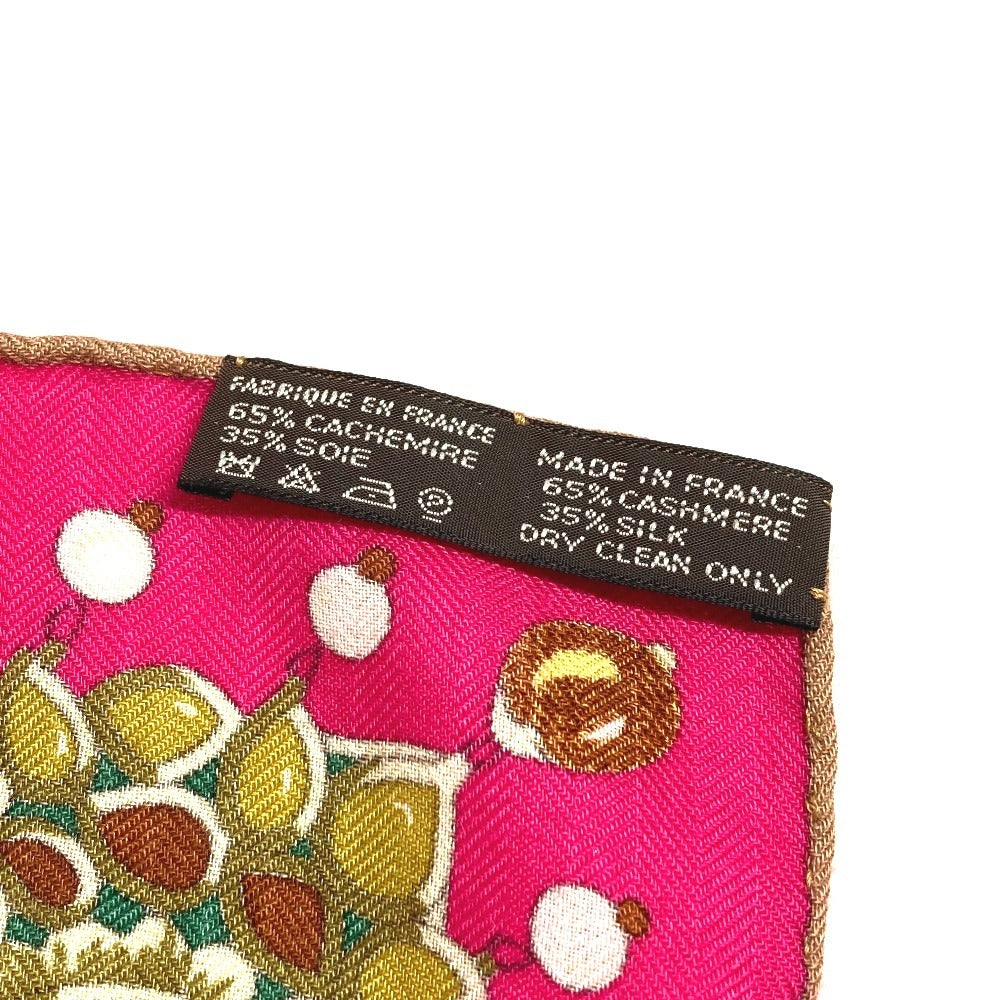 Hermes Scarf Cashmere, Silk Pink Maharaja'S Jewelry Calle Jean 140 Calle Jean 140