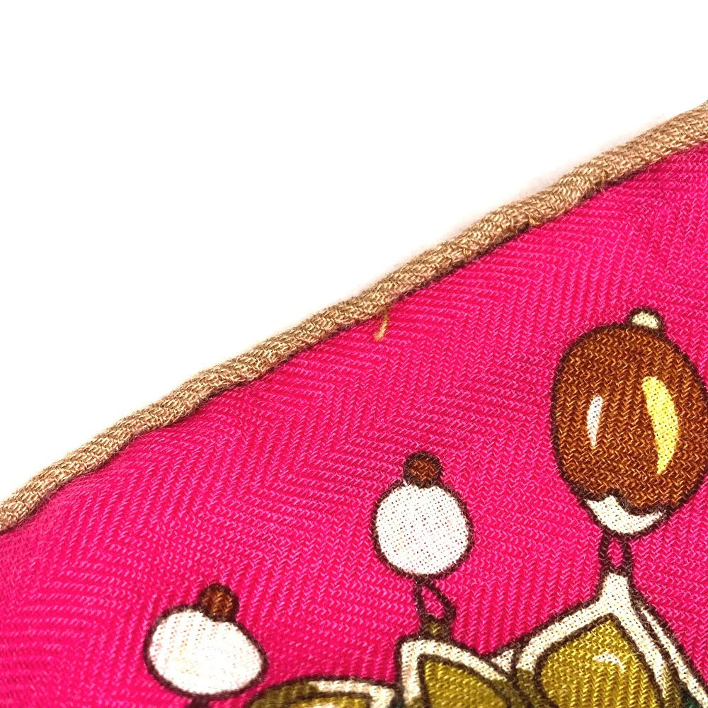 Hermes Scarf Cashmere, Silk Pink Maharaja'S Jewelry Calle Jean 140 Calle Jean 140