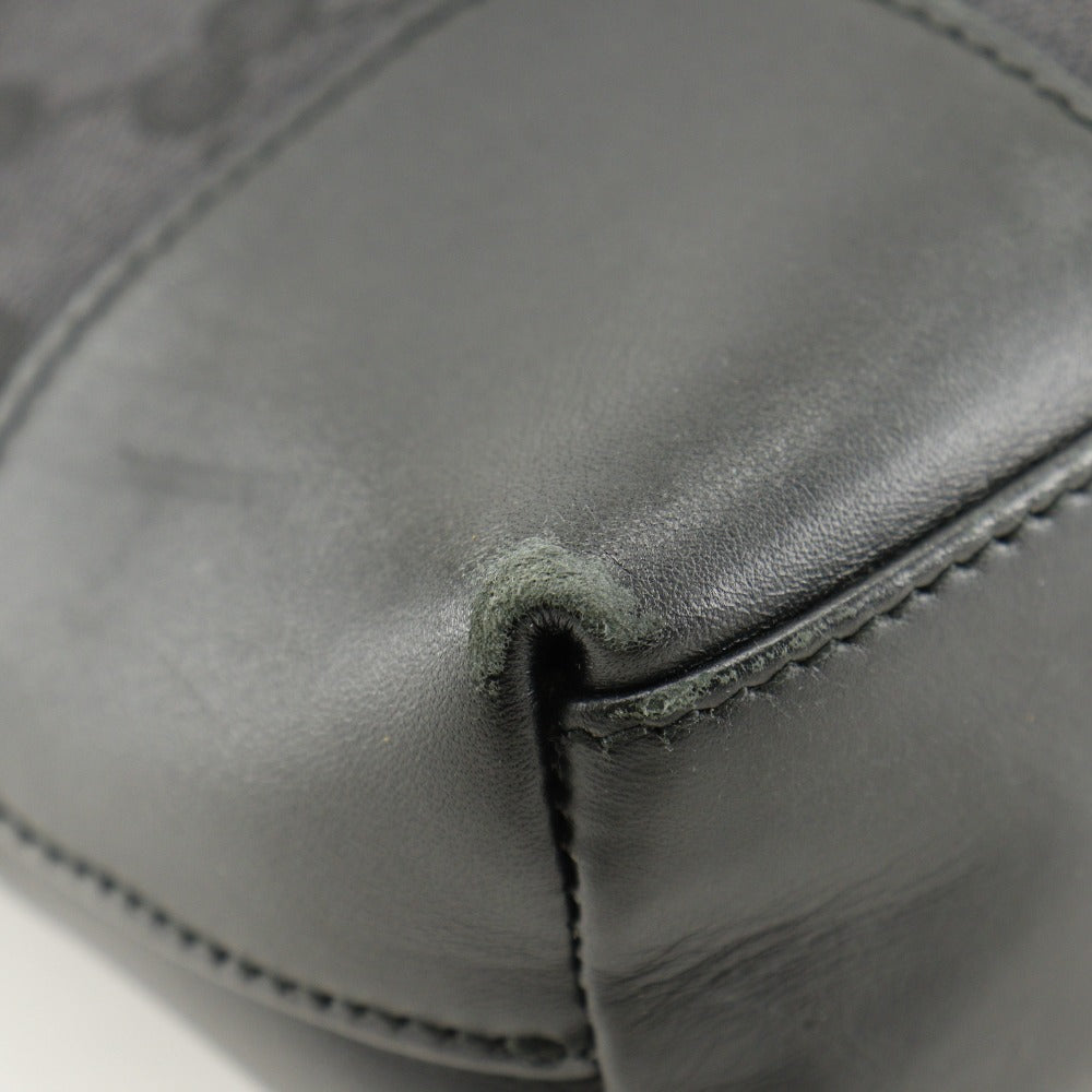 Gucci Shoulder Bag 001.4231 Gg Canvas Black One Belt Women