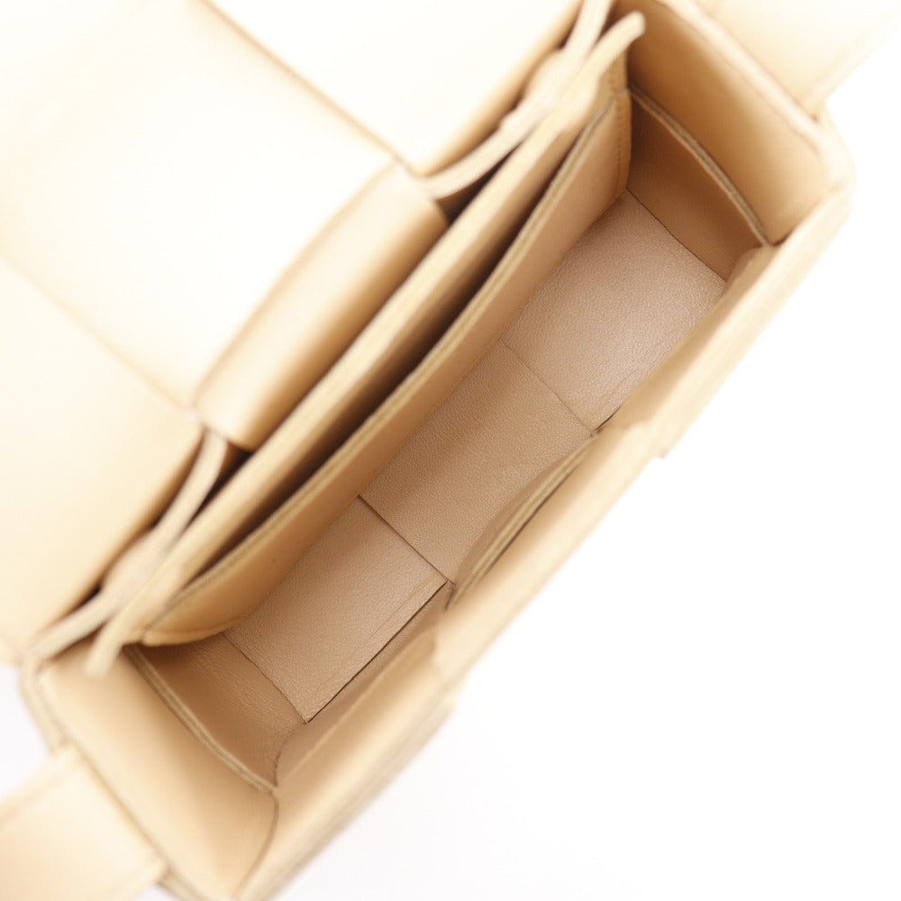 Bottegaveneta Shoulder Bag 666688 Vmay1 Lambskin Beige Intrecciato Candy Cassette Unisex(Unisex)
