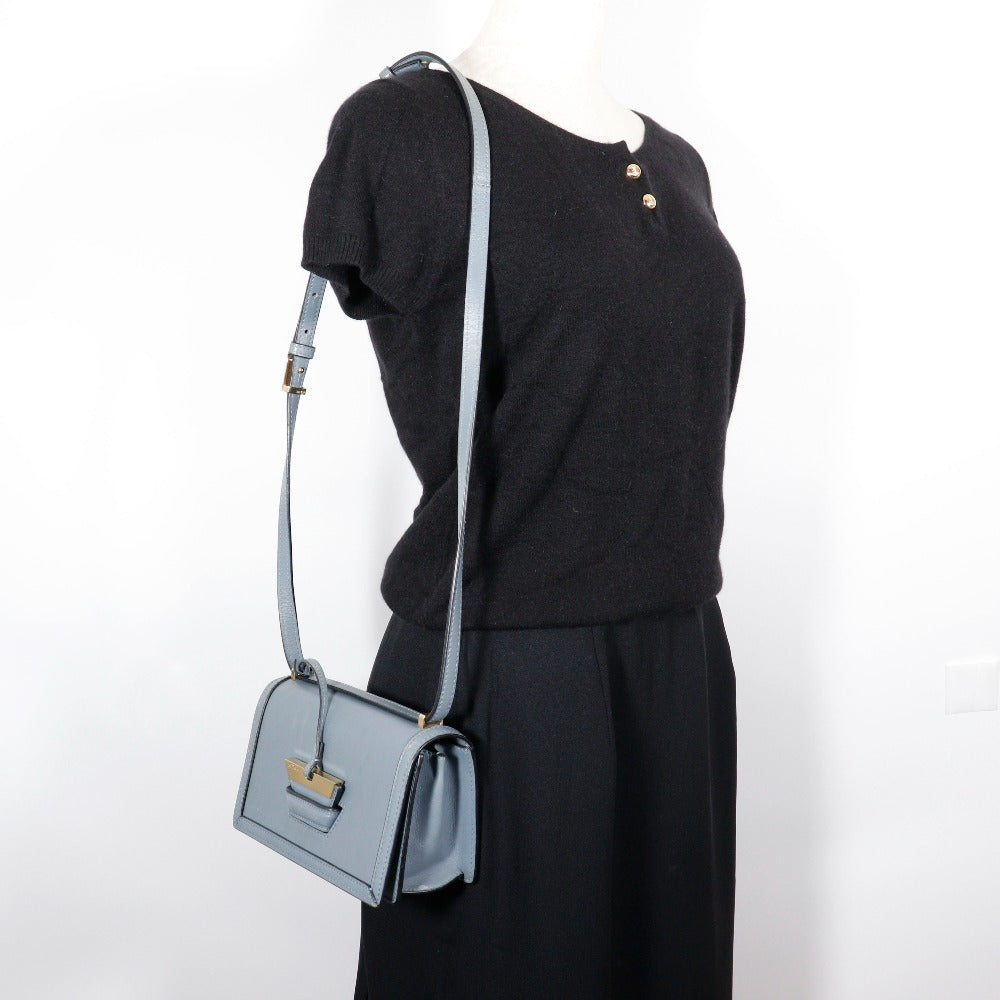 Loewe Shoulder Bag Calfskin Light Blue Small Barcelona Women