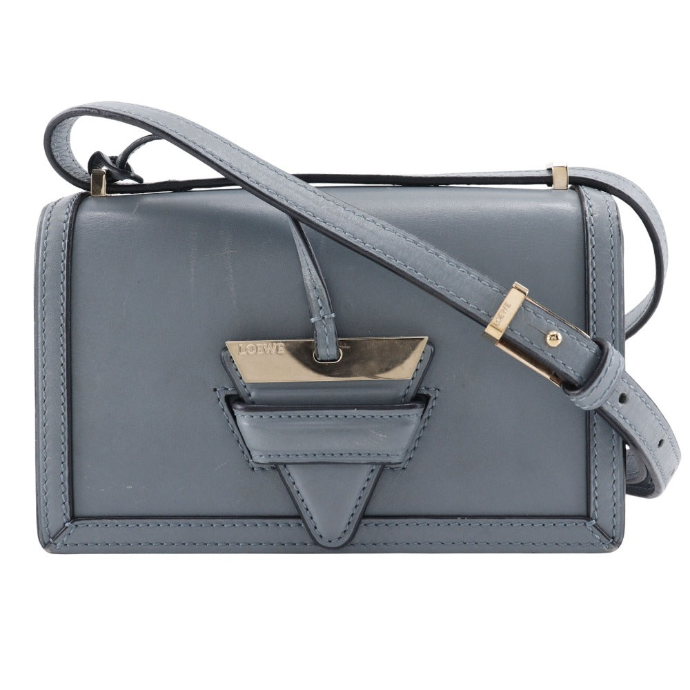 Loewe Shoulder Bag Calfskin Light Blue Small Barcelona Women