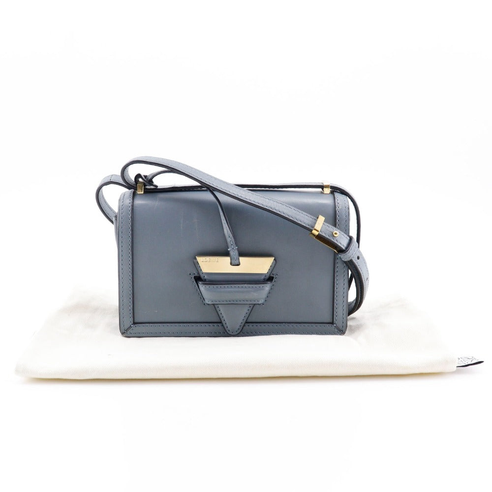 Loewe Shoulder Bag Calfskin Light Blue Small Barcelona Women