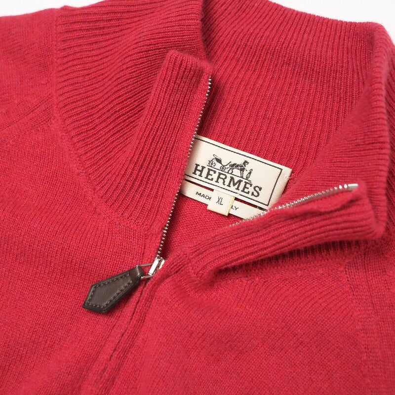 Hermes Sweater Cashmere 100% Pink Type/Yellow (Orange) Type Mens Xl