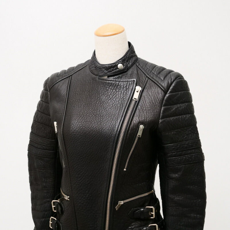 Celine Jacket Genuine Leather Black Women M
