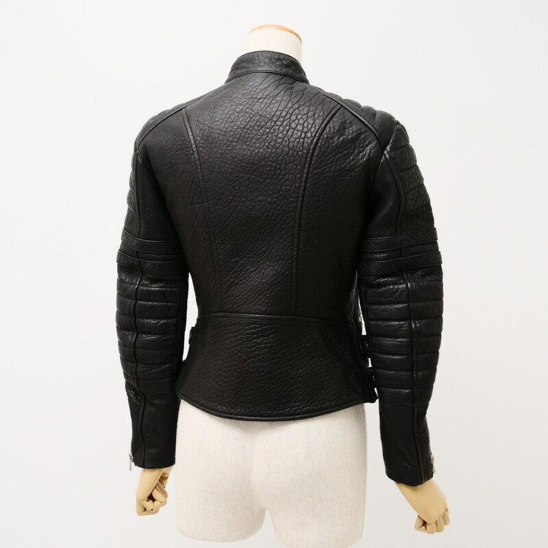 Celine Jacket Genuine Leather Black Women M