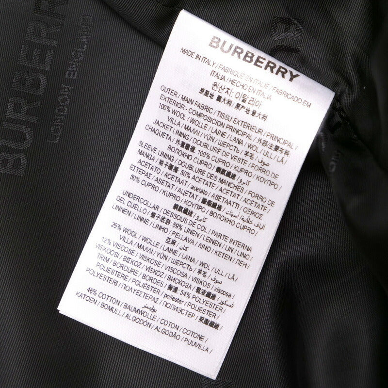 Burberry Jacket 4562545 Wool Black Women Uk6 Us4 It38 (170/80A)