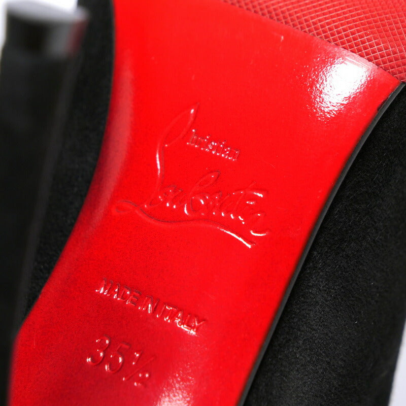 Christian Louboutin Pumps Suede Black Women 35.5