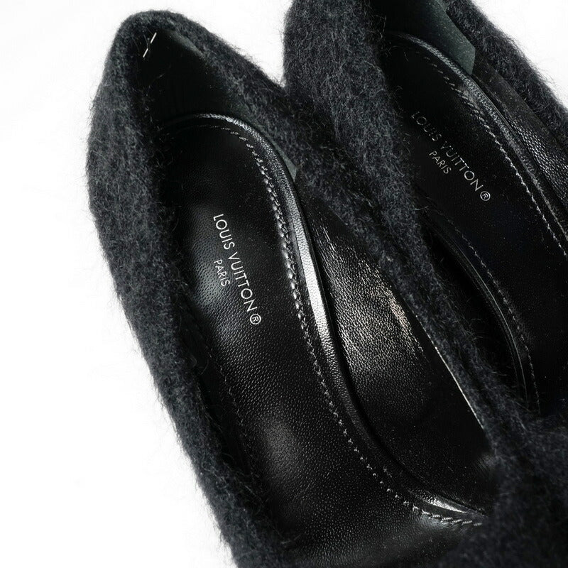 Louis Vuitton Pumps 1A93L4 Mohair Black / Silver Women 37.5