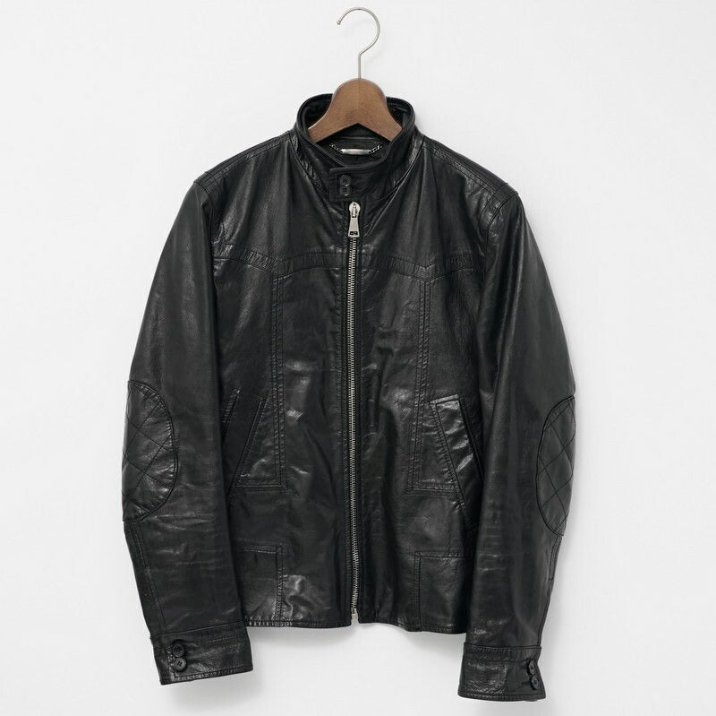 Dolce&Gabbana Riders Jacket G9508L/Fulh6 Leather Black Mens 44