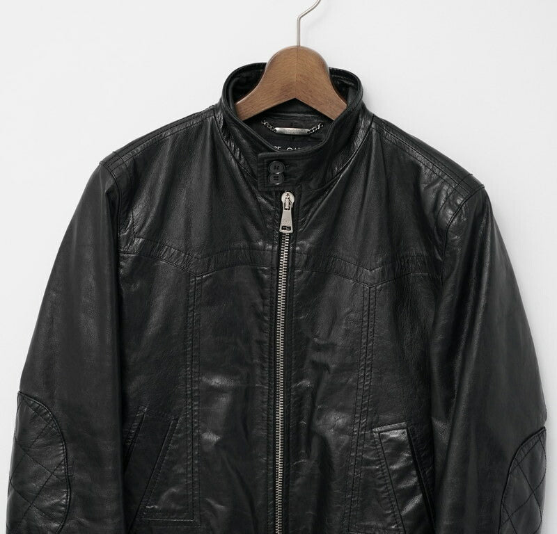 Dolce&Gabbana Riders Jacket G9508L/Fulh6 Leather Black Mens 44