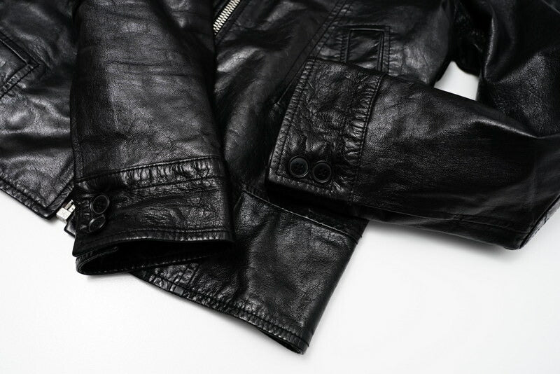 Dolce&Gabbana Riders Jacket G9508L/Fulh6 Leather Black Mens 44