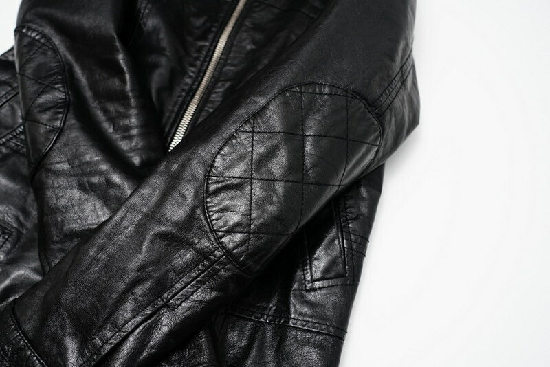 Dolce&Gabbana Riders Jacket G9508L/Fulh6 Leather Black Mens 44
