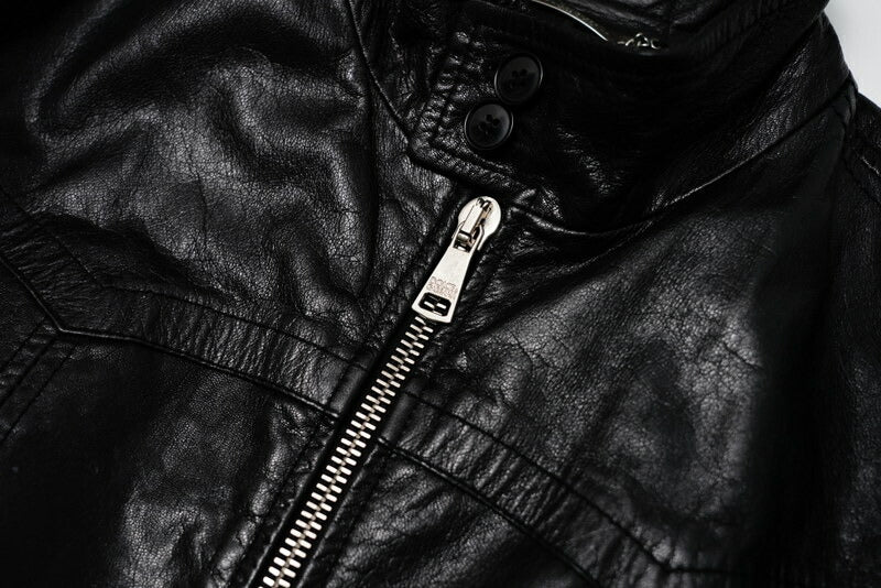 Dolce&Gabbana Riders Jacket G9508L/Fulh6 Leather Black Mens 44