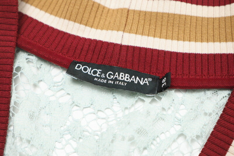 Dolce&Gabbana Cardigan F9J68Z G7Bch Cotton Bordeaux/Brown/Light Blue/Pink Women 38