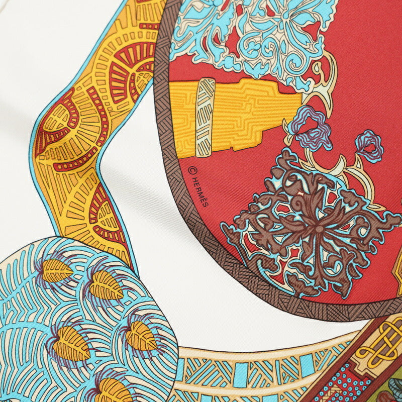 Hermes Scarf 100% Silk Ivory